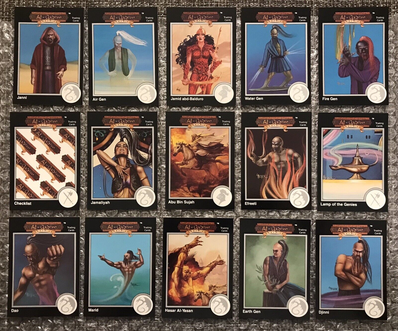 1992 TSR AD&D Advanced Dungeons & Dragons Al-Qadim Campaign Trading Cards Lot