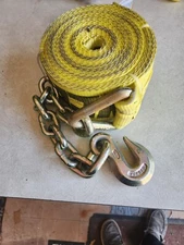 Ancra 43795-15-27 Flatbed Winch Strap with Chain Anchor 27 feet x 4 in