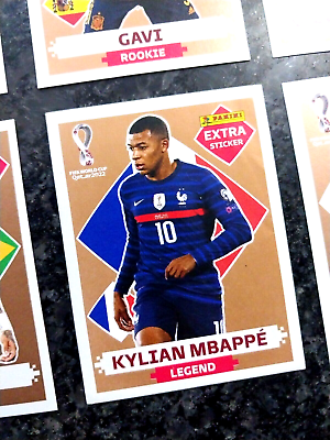 4x messi mbappe ronaldo neymar Extra sticker Bronze w cup 2022 panini