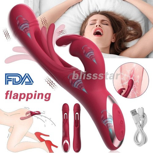 Flapping Rabbit Vibrator G-Spot Dildo Stimulator Clit Massager Sex Toy for Women - Picture 3 of 11