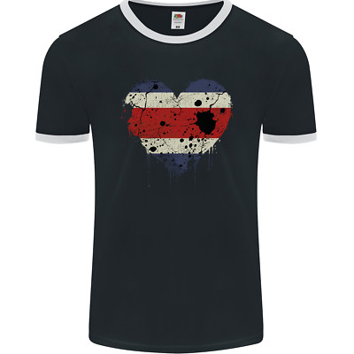 Love Costa Rica Flag Rican Day Football Herren Ringer Maglietta FotL