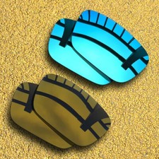 2 Pairs Lenses Replacement for-SPY Optic Dirk Polarized-Ice Blue Brown Copper