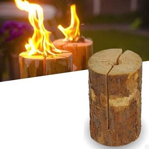 20 Cm In Legno Log Fuoco Svedese Candela Torcia Bruciatore Garden Party Campeggio Fuoco Ebay