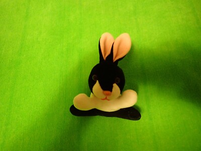black and white stuffed rabbit, READ