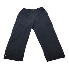 Chicos Pants Women 1 Black Cargo Capri Grudge Stretch Gorpcore Preppy