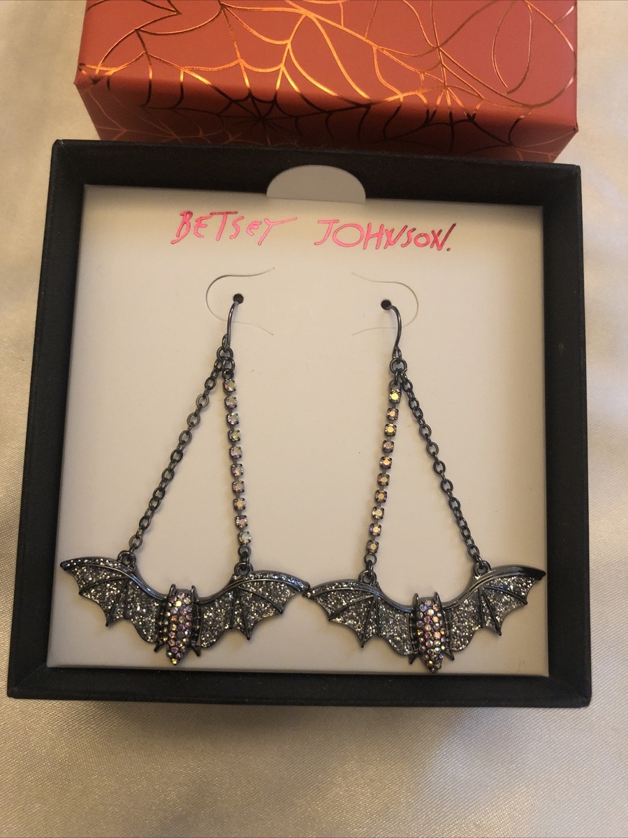 Earrings Betsey Johnson Bat Necklace Betsey Johnson Jewelry Nib