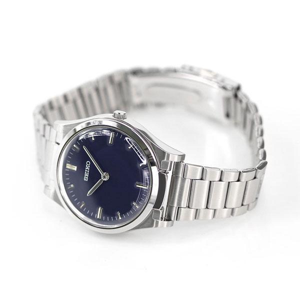 SEIKO Tactile Readable Watch SQBR021 Convex dial Navy Blue Stainless steel New