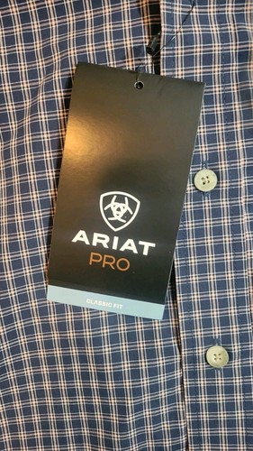 Ariat Dress Blue Pro Series Tate Longsleeve ButtonDown Shirt New With Tags SMALL - Picture 3 of 12