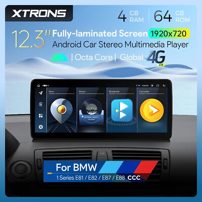 XTRONS AUTORADIO GPS 12,3'' BMW F30 F31 F34 F32 F33 F36 NBT EVO Android 13 WI-FI