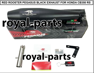''RED ROOSTER PEGASUS BLACK EXHAUST'' FIT FOR HONDA CB350 RS