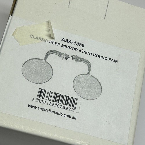 Espejo Drop Peep 4" Brazo Corto Curvo Acero Cromado Metal AAA - Imagen 5 de 5