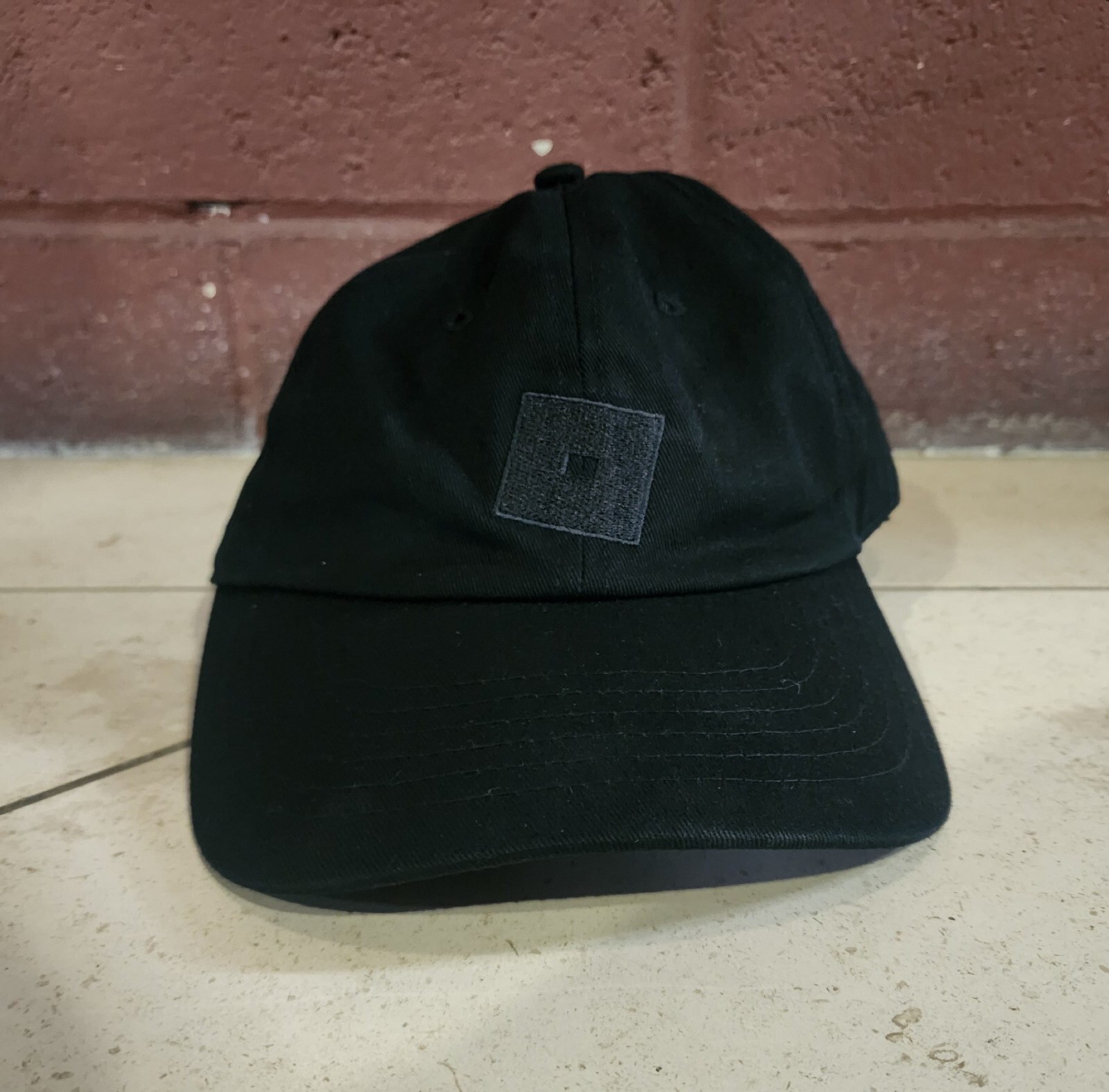 Roblox видео игры логотип все черный взрослый размер регулируемый бейсбольная кепка шляпа новый с Ярлыками