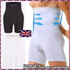 Mens Compression High Waist Boxer Shorts Tummy Control Girdle Body Shaper Pants