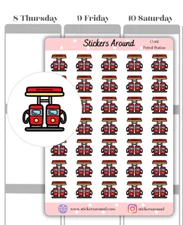 Petrol Station Icon Planner Sticker, Gas Station, Calendar & Journal Sticker