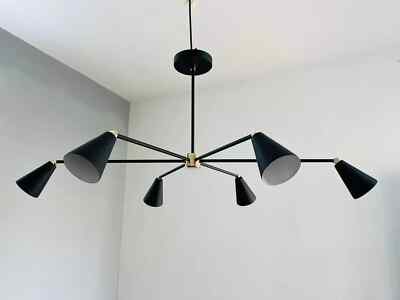 Handcrafted Sputnik Chandelier 6 Adjustable Arms Light Modern Ceiling Fixture