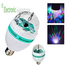 LAMPADA LED ROTANTE EFFETTO LUCI DISCO PARTY FESTE DISCOTECA DJ LAMPADINA E27