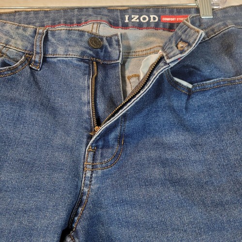 IZOD Herren 34x30 Blau Mid Rise Straight Fit Komfort Stretch Demin Jeans - Bild 15 von 20