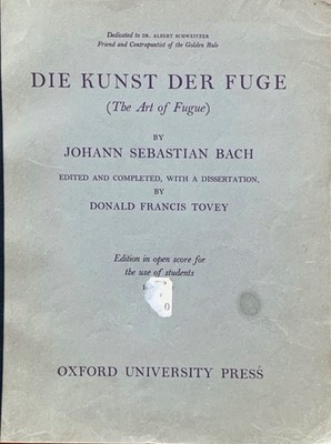 Die Kunst der Fuge (The Art of Fugue) by J. S. Bach in open score: Used