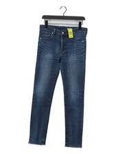 Uniqlo Women's Jeans W 32 in Blue Cotton with Polyester, Spandex Skinny