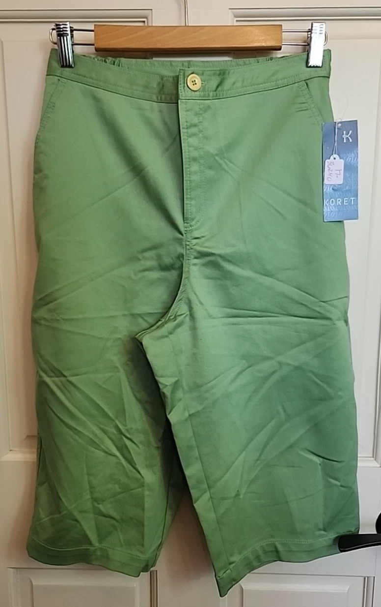 NWT Koret Green Apple Capri/Skimmer Pants Womens Size 8 27x14Stretch 17-36240