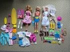 Vintage 1980s-1990s Barbie and Friends Lot - 3 Complete Dolls + Extra Accessory