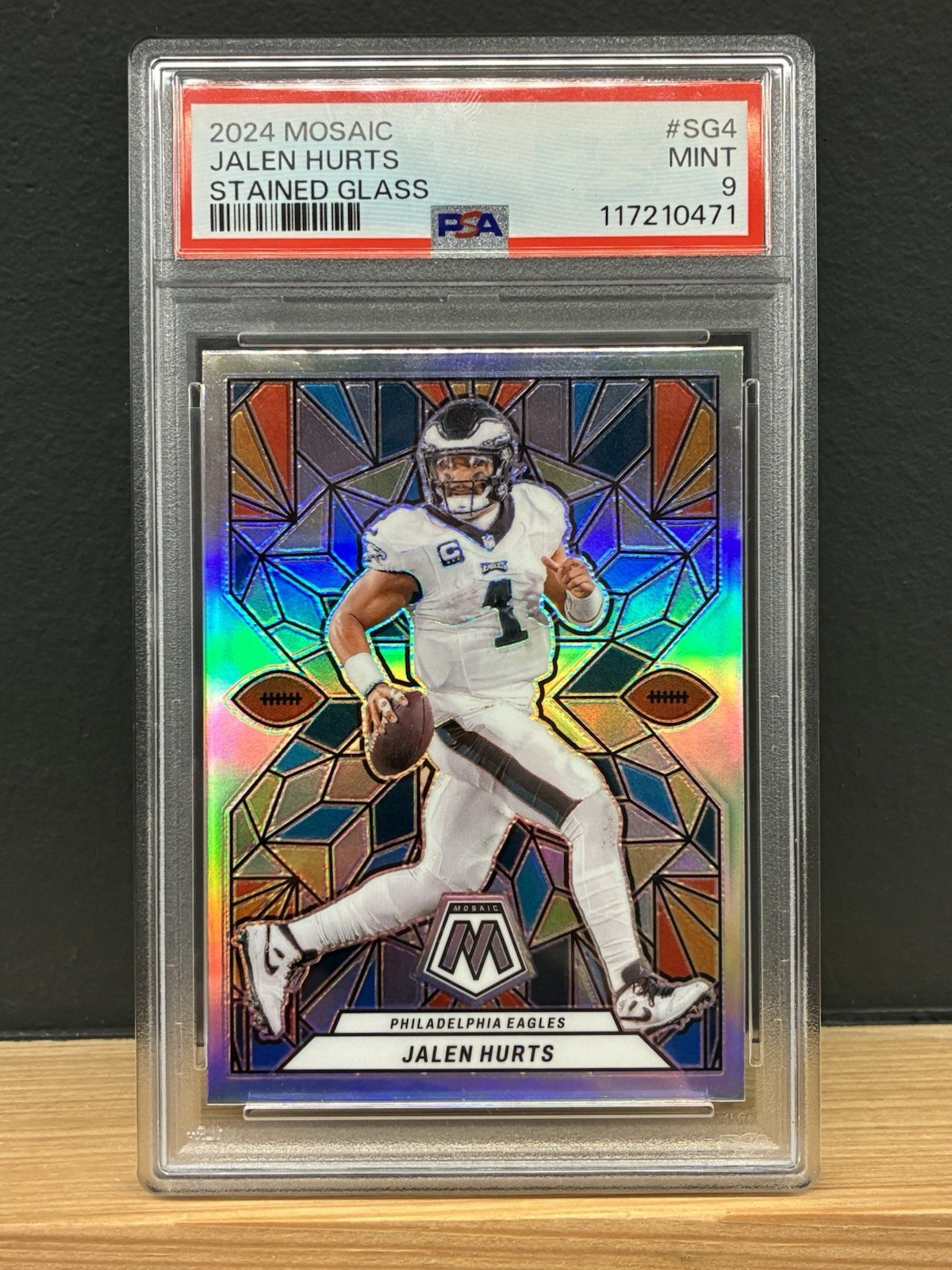 2024 Panini Mosaic Stained Glass Jalen Hurts SG4  PSA MINT 9