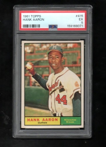 1961 Topps #415 Hank Aaron EX PSA 5