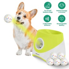 Automatic Dog Ball Launcher / 6Pcs 2.3" Dog Balls Dogs Interactive Dog Chew Toys