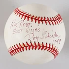 Roy Scheider Signed Baseball Jaws - COA PSA/DNA