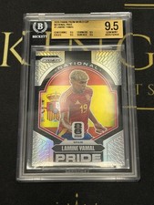 Lamine Yamal 2026 Panini Prizm World Cup National Pride Silver BGS 9.5 Spain SP