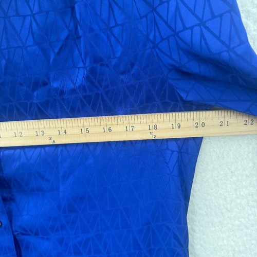 Veronika Maine Monogram Jacquard long Sleeve Dress in Blue Jewel Size 10 - Picture 10 of 12