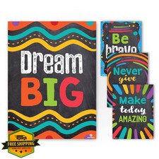 Sproutbrite Motivational Posters, Classroom Decorations, Inspiring Wall Decor