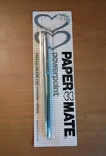 VTG PAPER MATE PowerPoint Profile Deluxe Silver Chrome Double Heart Pen NEW