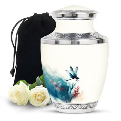 Wings Of Dragonfly Large Urn For Ashes Adult Mother & Father (10 Inch)