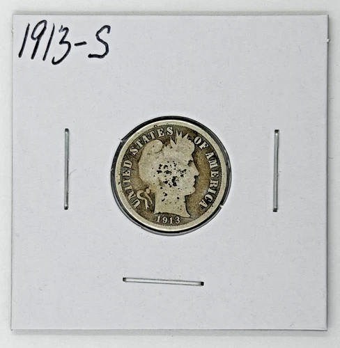 1913-S Barber Dime — photo from another recent sale