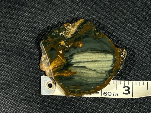 Blue Mountain Jasper Slab 58 g Oregon, blue/green veining, abstract border - Picture 7 of 7