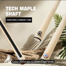 KONLLEN 29  Carbon Fiber Solid Maple Wood Technology Radial Pin Shaft 12.75mm