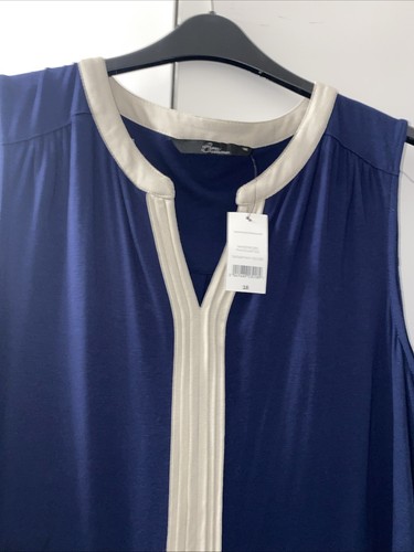 Bonmarche Woman’s Sleeveless Top Plus Size 18 New Tags Blouse Buttons - Picture 3 of 6