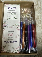 59 Pcs Christian Bulk Gifts Bible Verse Pens Notebooks Set Scripture Paper Clips
