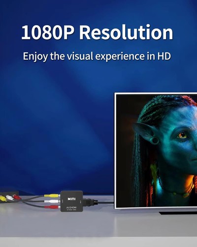 RCA to HDMI Converter, Adapter, 1080P Mini Composite CVBS AV... - Picture 2 of 7