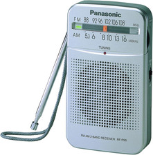 Rf-P50D Pocket AM/FM Radio Silver RF-P50D