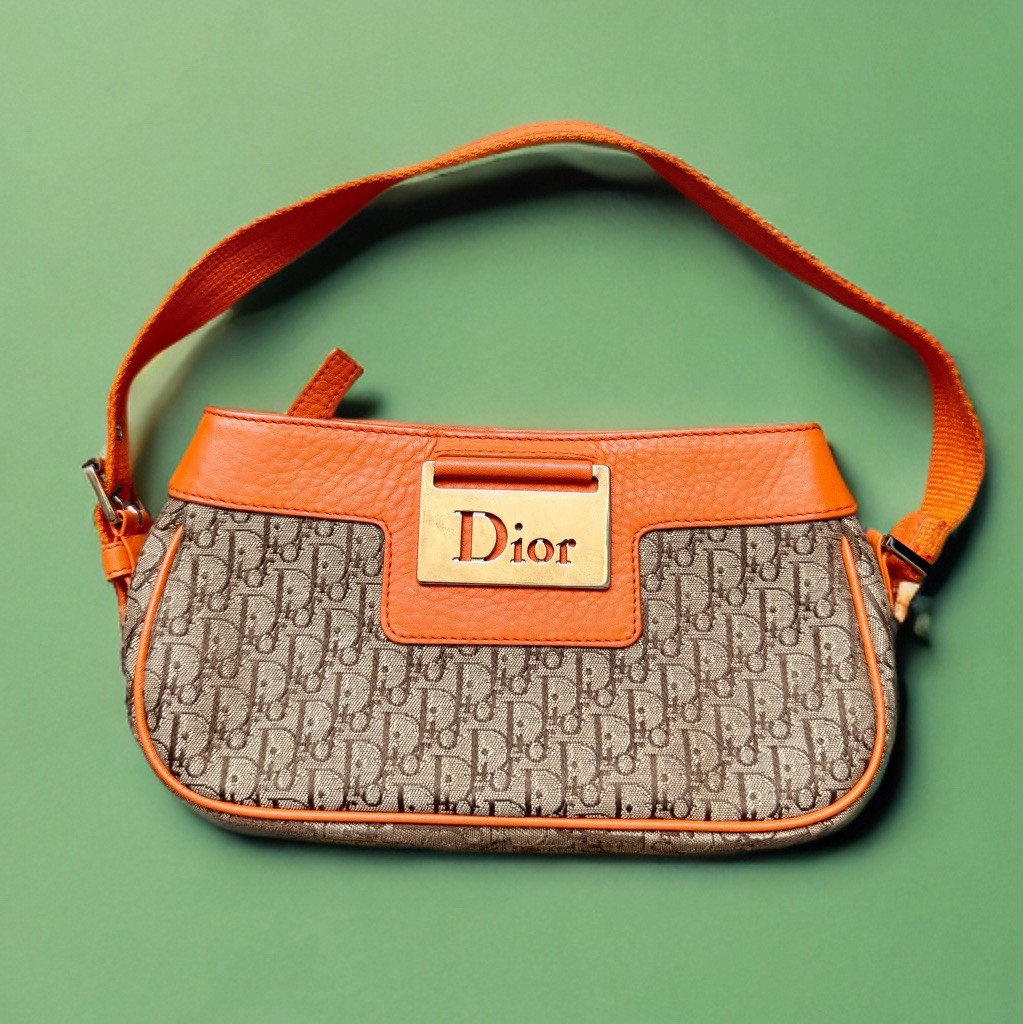 Christian Dior Orange Monogram Street Chic Y2K Mi… - image 1