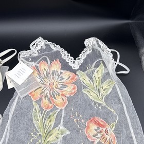 NWT Vintage La Perla Caresse Floral Embroidered Mesh Lingerie Set