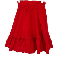 Partners Please Malco Modes Skirt Small Square Dancing Red Pleat Knee Length USA