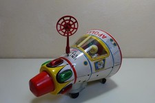 Masudaya Vintage Tin Toy APOLLO Spaceship U.S.A NASA Showa Retro Repaired 