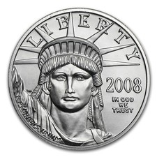 2008 1/2 oz American Platinum Eagle BU 2046.78 per troy oz