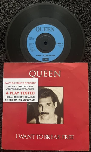 Queen – I Want To Break Free 7'' Vinyl FREDDIE SLEEVE 1984 TESTED VG+/VG+ VIDEO