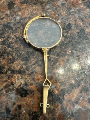 Antique 14K Gold Filled Lorgnette Expanding/Folding Opera Glasses Spectacles Lot