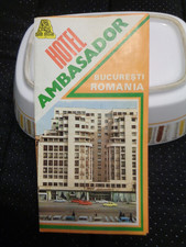 Vintage 1980 Hotel Ambassador Bucarest Communist Romania Tri-Fold Brochure