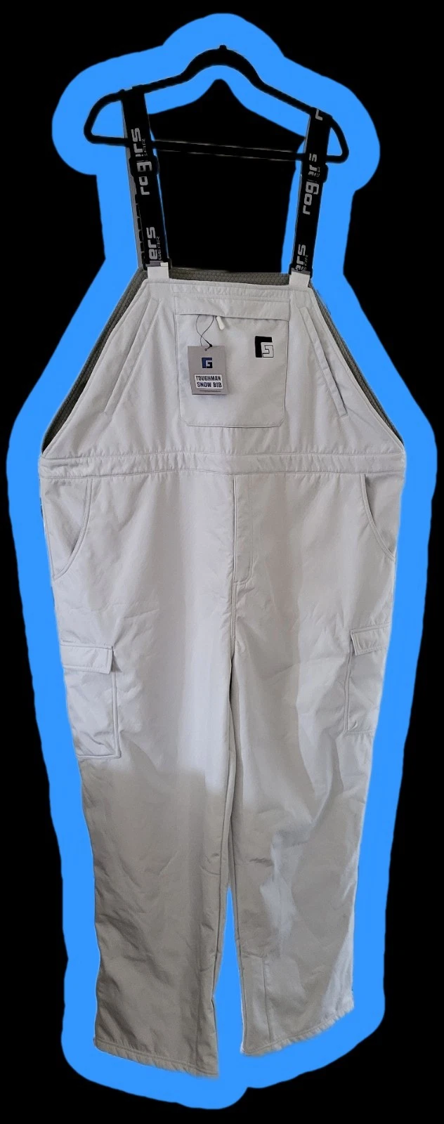ROGERS GEAR ~ TOUGHMAN SNOW BIBS ~ MENS White - Mens’s 3X-LARGE NEW with Tags